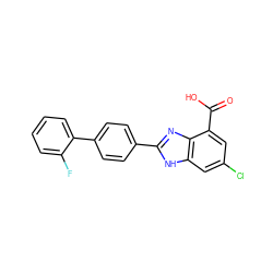 O=C(O)c1cc(Cl)cc2[nH]c(-c3ccc(-c4ccccc4F)cc3)nc12 ZINC000113983531