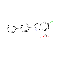 O=C(O)c1cc(Cl)cc2c1N=C(c1ccc(-c3ccccc3)cc1)C2 ZINC000261144452