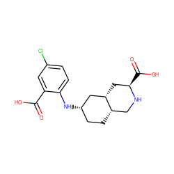 O=C(O)c1cc(Cl)ccc1N[C@H]1CC[C@H]2CN[C@H](C(=O)O)C[C@H]2C1 ZINC000096938814