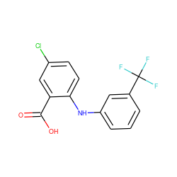 O=C(O)c1cc(Cl)ccc1Nc1cccc(C(F)(F)F)c1 ZINC000029133769