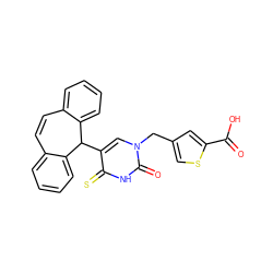 O=C(O)c1cc(Cn2cc(C3c4ccccc4C=Cc4ccccc43)c(=S)[nH]c2=O)cs1 ZINC000140208955