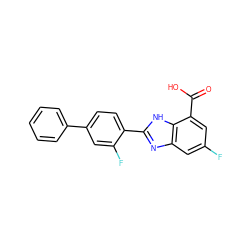 O=C(O)c1cc(F)cc2nc(-c3ccc(-c4ccccc4)cc3F)[nH]c12 ZINC000113983052