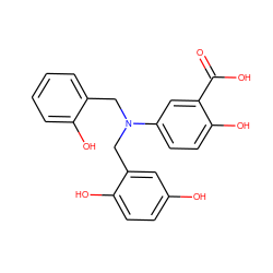 O=C(O)c1cc(N(Cc2ccccc2O)Cc2cc(O)ccc2O)ccc1O ZINC000003873083