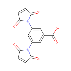 O=C(O)c1cc(N2C(=O)C=CC2=O)cc(N2C(=O)C=CC2=O)c1 ZINC000001677063