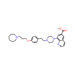 O=C(O)c1cc(N2CCN(CCc3ccc(OCCCN4CCCCCC4)cc3)CC2)c2ncccc2c1 ZINC001772603231