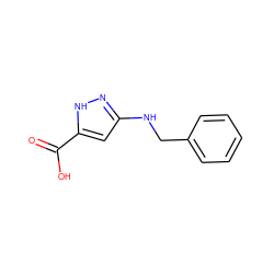 O=C(O)c1cc(NCc2ccccc2)n[nH]1 ZINC000020353890