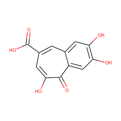 O=C(O)c1cc(O)c(=O)c2cc(O)c(O)cc2c1 ZINC000013527332