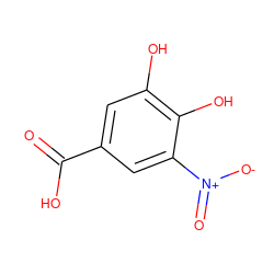 O=C(O)c1cc(O)c(O)c([N+](=O)[O-])c1 ZINC000027977563