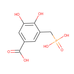 O=C(O)c1cc(O)c(O)c(CP(=O)(O)O)c1 ZINC000029254378