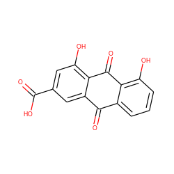 O=C(O)c1cc(O)c2c(c1)C(=O)c1cccc(O)c1C2=O ZINC000004098704