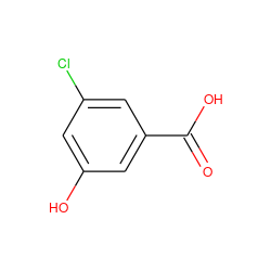 O=C(O)c1cc(O)cc(Cl)c1 ZINC000002599133