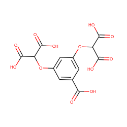 O=C(O)c1cc(OC(C(=O)O)C(=O)O)cc(OC(C(=O)O)C(=O)O)c1 ZINC000026578221