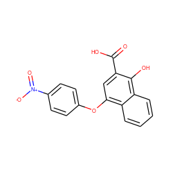 O=C(O)c1cc(Oc2ccc([N+](=O)[O-])cc2)c2ccccc2c1O ZINC000004831606