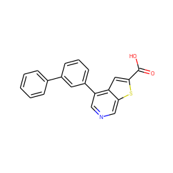 O=C(O)c1cc2c(-c3cccc(-c4ccccc4)c3)cncc2s1 ZINC000040916912