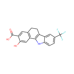 O=C(O)c1cc2c(cc1O)-c1[nH]c3ccc(C(F)(F)F)cc3c1CC2 ZINC000034893475