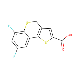 O=C(O)c1cc2c(s1)-c1cc(F)cc(F)c1SC2 ZINC000147781900