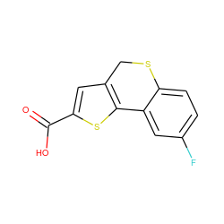 O=C(O)c1cc2c(s1)-c1cc(F)ccc1SC2 ZINC000003887715