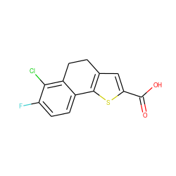 O=C(O)c1cc2c(s1)-c1ccc(F)c(Cl)c1CC2 ZINC000653697839