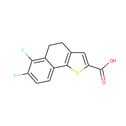 O=C(O)c1cc2c(s1)-c1ccc(F)c(F)c1CC2 ZINC000147815936