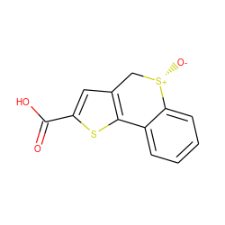 O=C(O)c1cc2c(s1)-c1ccccc1[S@@+]([O-])C2 ZINC000584636279