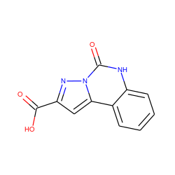 O=C(O)c1cc2c3ccccc3[nH]c(=O)n2n1 ZINC000013472572