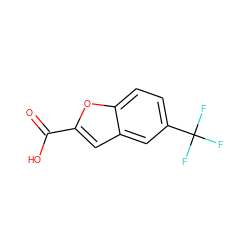 O=C(O)c1cc2cc(C(F)(F)F)ccc2o1 ZINC000038409969