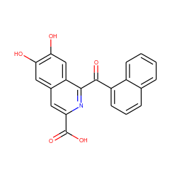 O=C(O)c1cc2cc(O)c(O)cc2c(C(=O)c2cccc3ccccc23)n1 ZINC000013470146