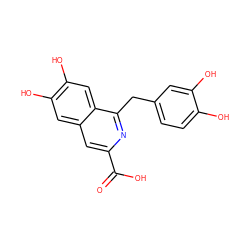 O=C(O)c1cc2cc(O)c(O)cc2c(Cc2ccc(O)c(O)c2)n1 ZINC000013470138