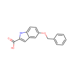 O=C(O)c1cc2cc(OCc3ccccc3)ccc2[nH]1 ZINC000000066629