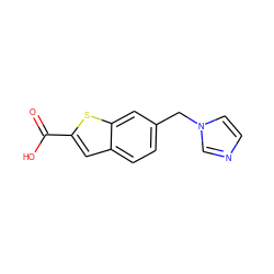 O=C(O)c1cc2ccc(Cn3ccnc3)cc2s1 ZINC000029394466