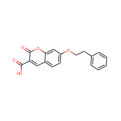 O=C(O)c1cc2ccc(OCCc3ccccc3)cc2oc1=O ZINC000096286387