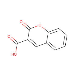 O=C(O)c1cc2ccccc2oc1=O ZINC000000067688