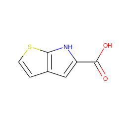 O=C(O)c1cc2ccsc2[nH]1 ZINC000008981465