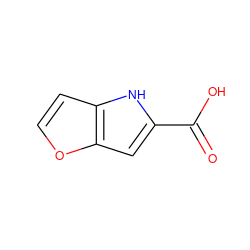 O=C(O)c1cc2occc2[nH]1 ZINC000004234975