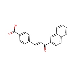 O=C(O)c1ccc(/C=C/C(=O)c2ccc3ccccc3c2)cc1 ZINC000007740899