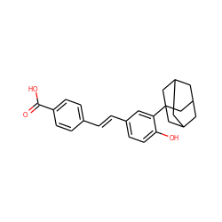 O=C(O)c1ccc(/C=C/c2ccc(O)c(C34CC5CC(CC(C5)C3)C4)c2)cc1 ZINC000013745077