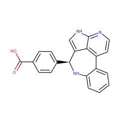 O=C(O)c1ccc([C@@H]2Nc3ccccc3-c3ccnc4[nH]cc2c34)cc1 ZINC000045338609