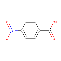 O=C(O)c1ccc([N+](=O)[O-])cc1 ZINC000001688307