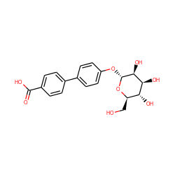 O=C(O)c1ccc(-c2ccc(O[C@H]3O[C@H](CO)[C@@H](O)[C@H](O)[C@@H]3O)cc2)cc1 ZINC000072105227