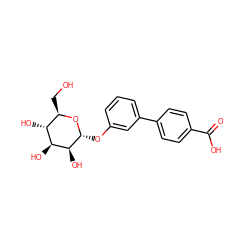 O=C(O)c1ccc(-c2cccc(O[C@H]3O[C@H](CO)[C@@H](O)[C@H](O)[C@@H]3O)c2)cc1 ZINC000072106156