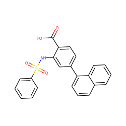 O=C(O)c1ccc(-c2cccc3ccccc23)cc1NS(=O)(=O)c1ccccc1 ZINC000103239721