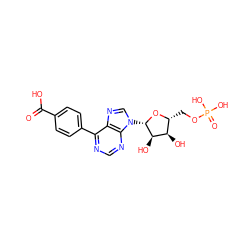 O=C(O)c1ccc(-c2ncnc3c2ncn3[C@@H]2O[C@H](COP(=O)(O)O)[C@@H](O)[C@H]2O)cc1 ZINC000299823444