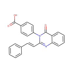 O=C(O)c1ccc(-n2c(/C=C/c3ccccc3)nc3ccccc3c2=O)cc1 ZINC000004298595