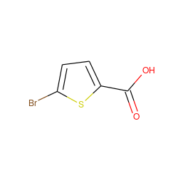 O=C(O)c1ccc(Br)s1 ZINC000000042559