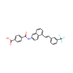 O=C(O)c1ccc(C(=O)Nc2ccc3c(/C=C/c4cccc(C(F)(F)F)c4)cccc3c2)cc1 ZINC000013560096