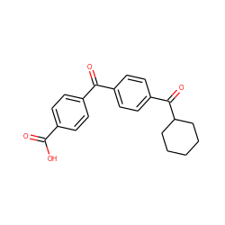 O=C(O)c1ccc(C(=O)c2ccc(C(=O)C3CCCCC3)cc2)cc1 ZINC000013740021