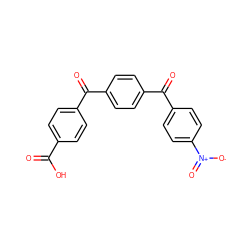 O=C(O)c1ccc(C(=O)c2ccc(C(=O)c3ccc([N+](=O)[O-])cc3)cc2)cc1 ZINC000013740014