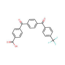 O=C(O)c1ccc(C(=O)c2ccc(C(=O)c3ccc(C(F)(F)F)cc3)cc2)cc1 ZINC000013740013