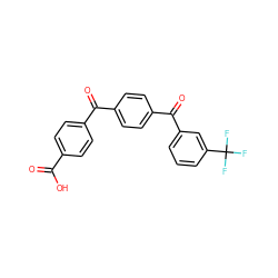 O=C(O)c1ccc(C(=O)c2ccc(C(=O)c3cccc(C(F)(F)F)c3)cc2)cc1 ZINC000013740019