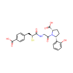 O=C(O)c1ccc(C[C@H](S)C(=O)NCC(=O)N2[C@H](C(=O)O)CC[C@@H]2c2ccccc2O)cc1 ZINC000013756780